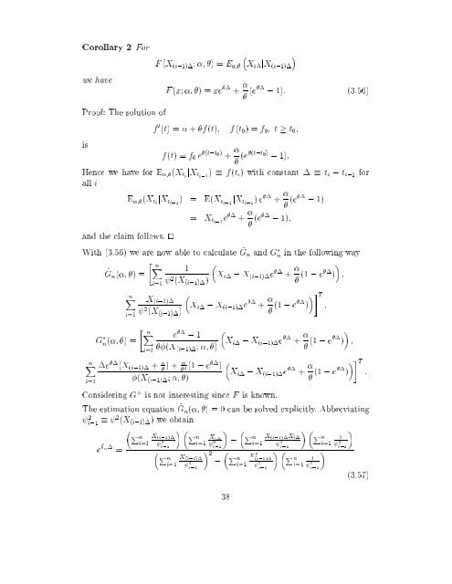 Estimation in Financial Models - RiskLab