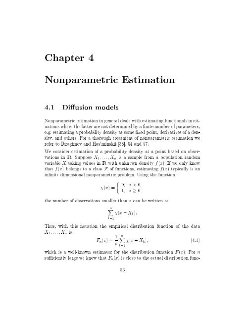 Estimation in Financial Models - RiskLab