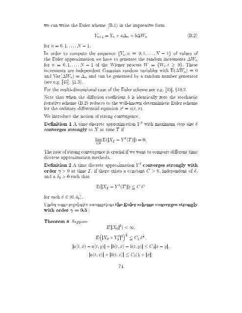 Estimation in Financial Models - RiskLab