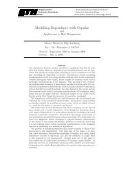 Modelling Dependence with Copulas - IFOR