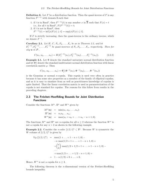 Modelling Dependence with Copulas - IFOR