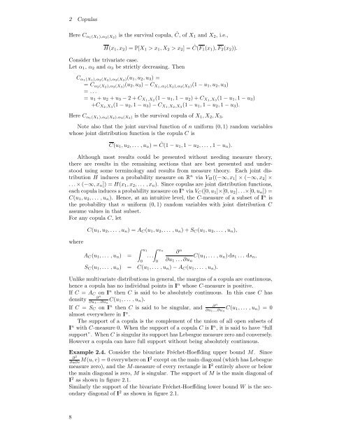 Modelling Dependence with Copulas - IFOR