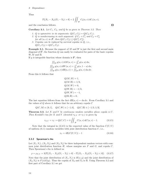 Modelling Dependence with Copulas - IFOR