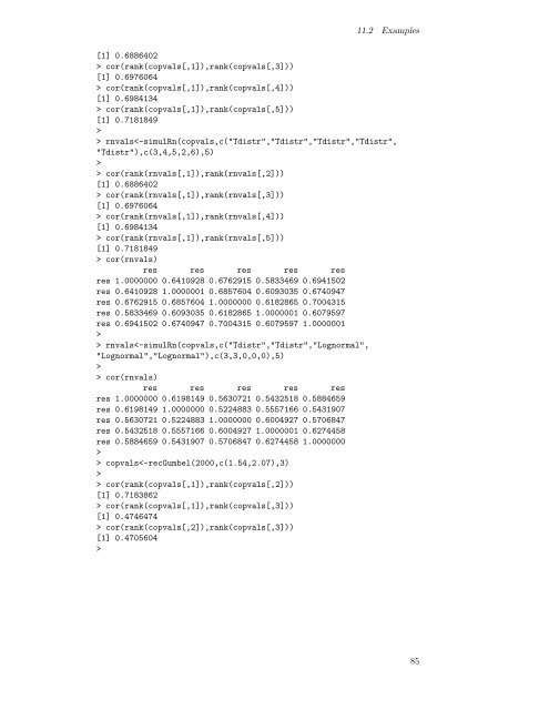 Modelling Dependence with Copulas - IFOR