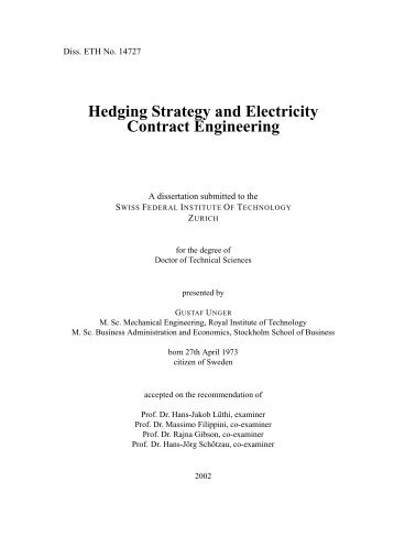 Hedging Strategy and Electricity Contract Engineering - IFOR