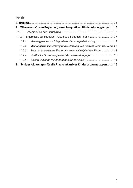 Von der Integration zur Inklusion in der Kinderkrippe - IFP - Bayern