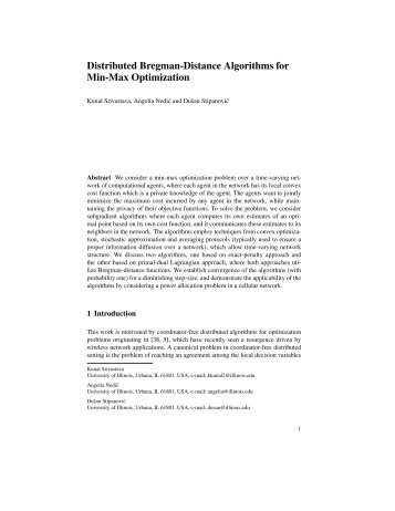 Distributed Bregman-Distance Algorithms for Min-Max Optimization