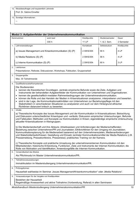 Modulhandbuch - Institut fÃ¼r Publizistik