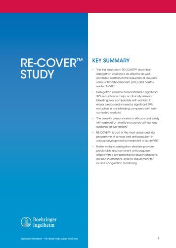 RE-COVERâ¢ Study - Boehringer Ingelheim