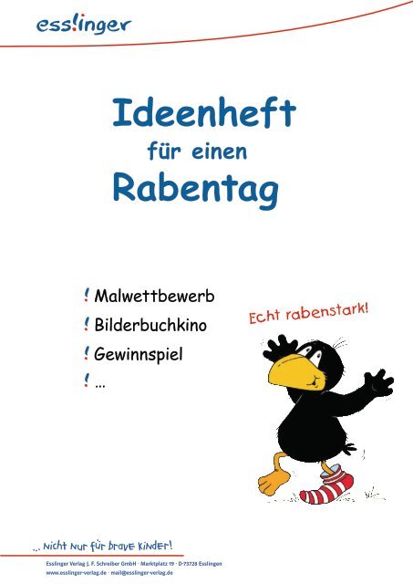 Rabe Socke Party Ideenheft - Esslinger Verlag