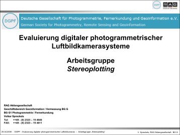 Stereoplotting - Institut fÃ¼r Photogrammetrie