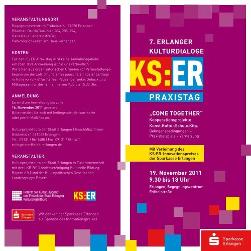 7. ErlangEr KulturdialogE Praxistag - LJKE Bayern