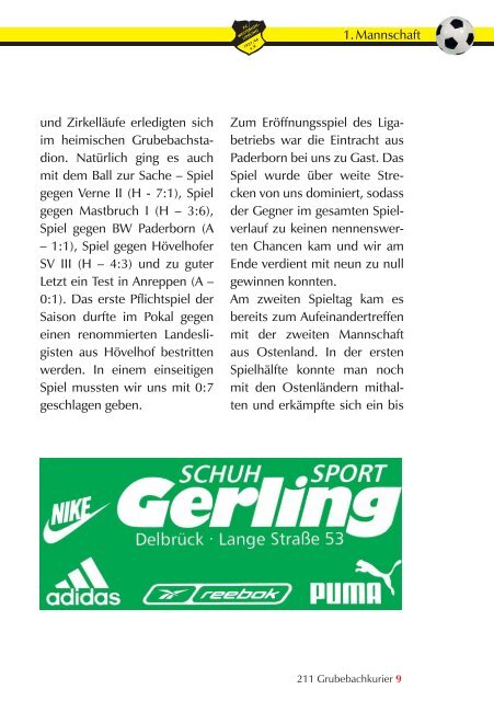 Grubebachkurier Nr. 211 - FC Westerloh-Lippling