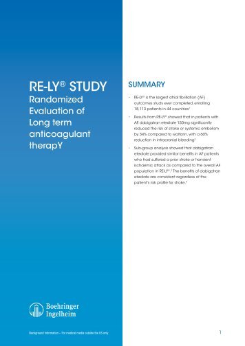 RE-LY® StudY - Boehringer Ingelheim