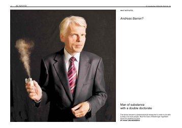 Andreas Barner? Man of substance with a ... - Boehringer Ingelheim