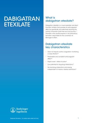 Dabigatran etexilate - 2010 - PDF - Boehringer Ingelheim