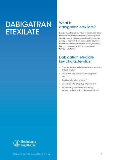 Dabigatran etexilate - 2010 - PDF - Boehringer Ingelheim