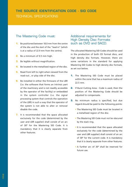 SID CODE implementation guide - IFPI