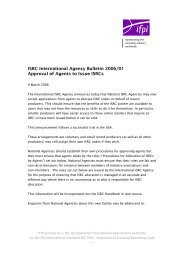 ISRC International Agency Bulletin 2006/01 Approval of ... - IFPI