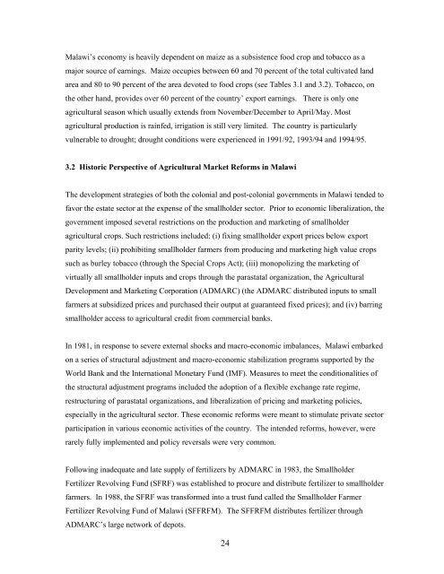 Impact Of Agricultural Market Reforms On Smallholder Farmers In ...