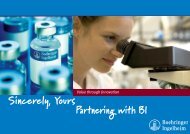 Partnering with BI Sincerely, Yours - Boehringer Ingelheim