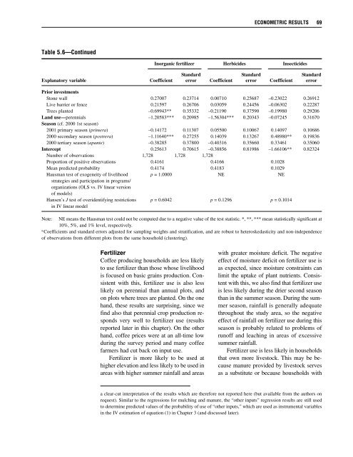 Rural Development Policies and Sustainable Land Use in the ...