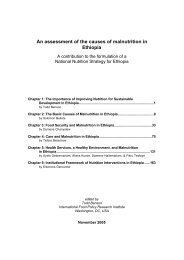 An assessment of the causes of malnutrition in Ethiopia: A ...