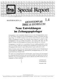 Neue Entwicklungen im Zeitungspapierlager *