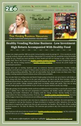 Healthy Vending Machine Business- Low Investment High Return Accompanied With Healthy Food