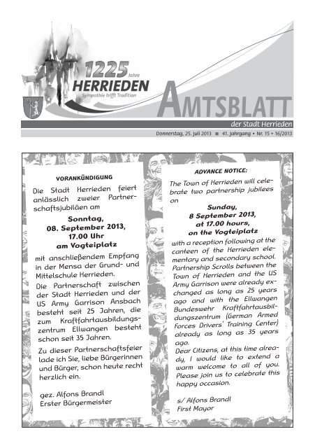 AMTSBLATT - Herrieden