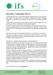 Marte Meo – Fortbildungen beim ifs - ifs Essen