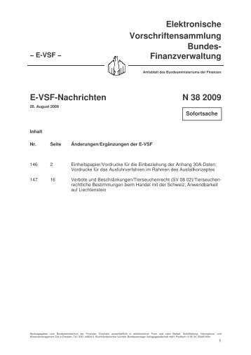 Elektronische Vorschriftensammlung Bundes- Finanzverwaltung E ...