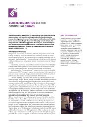 StAr reFrIgerAtIon Set For ContInuIng growth - IFS