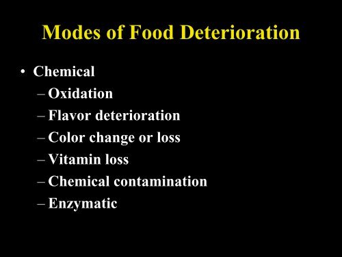 Food Quality and Shelf Life