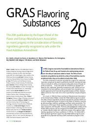 Gras 20 Flavoring Substaces - Institute of Food Technologists