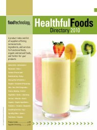 Food Technology: Healthful Foods Directory 2010