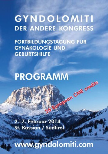 GYNDOLOMITI PROGRAMM