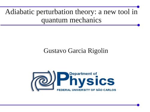 Adiabatic perturbation theory: a new tool in quantum mechanics