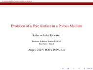 Evolution of a Free Surface in a Porous Medium - Instituto de FÃ­sica ...