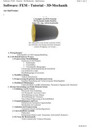 Software: FEM - Tutorial - 3D-Mechanik