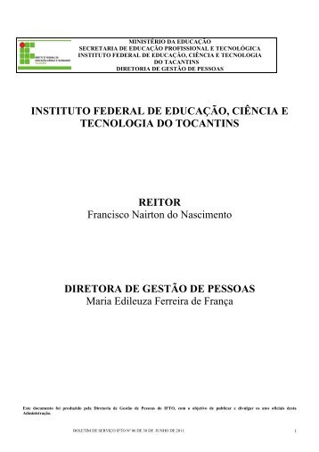 INSTITUTO FEDERAL DE EDUCAÃÃO, CIÃNCIA E ... - IFTO