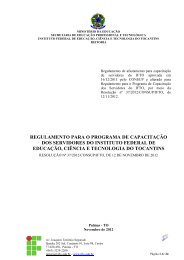 regulamento para o programa de capacitaÃ§Ã£o dos servidores ... - IFTO