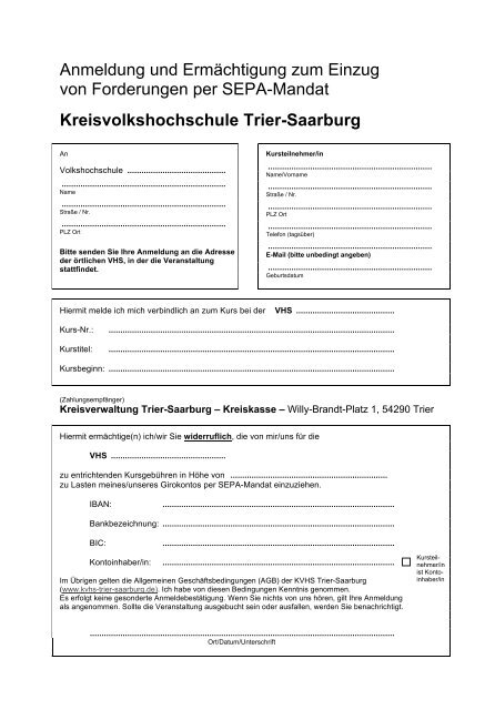 Kreisvolkshochschule Trier-Saarburg - Verbandsgemeinde Konz