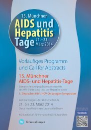 15. MÃ¼nchner AIDS- und Hepatitis-Tage