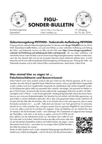 FIGU-Sonder-Bulletin Nr. 74