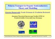 Polaron Transport in Organic Semiconductors - Friedrich-Schiller ...