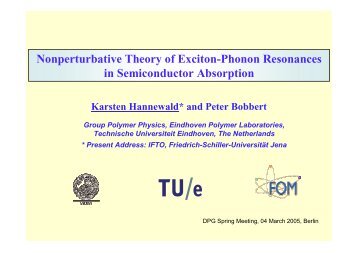 Exciton-phonon replicas - Friedrich-Schiller-UniversitÃ¤t Jena