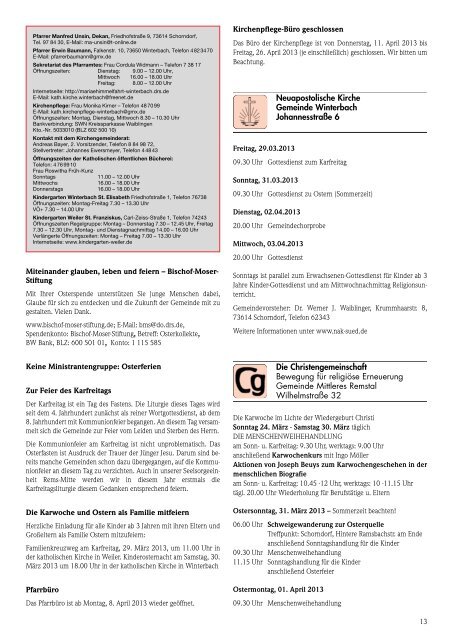 Mitteilungsblatt KW 13/2013 - Gemeinde Winterbach