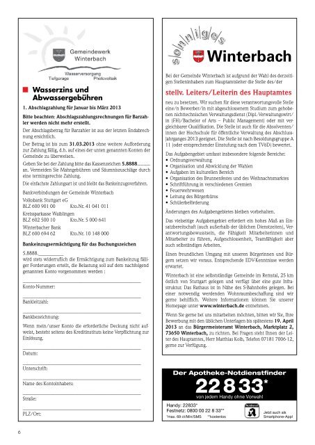 Mitteilungsblatt KW 13/2013 - Gemeinde Winterbach