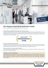 Weitere Informationen - bei der Degussa Bank